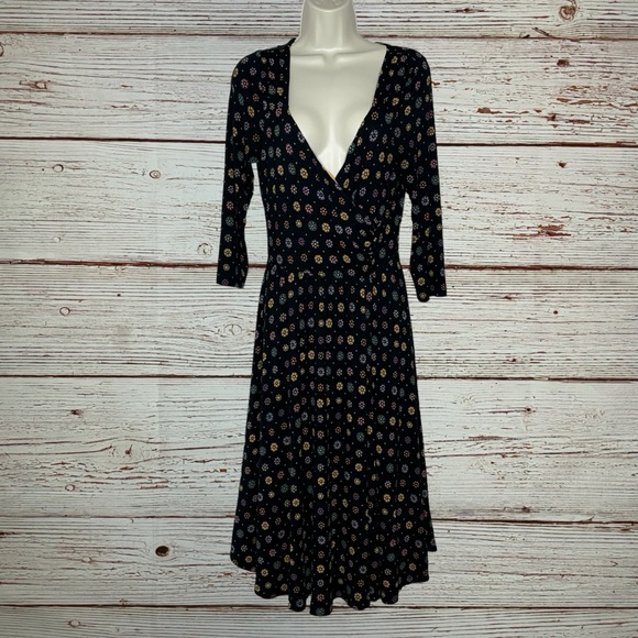 Anthropologie Maeve Archival Long Sleeve Midi Dress Sz M - Picture 4 of 14